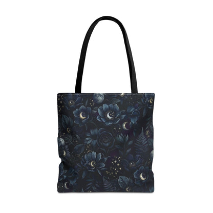 Celestial Flora | Dark Floral Tote Bag