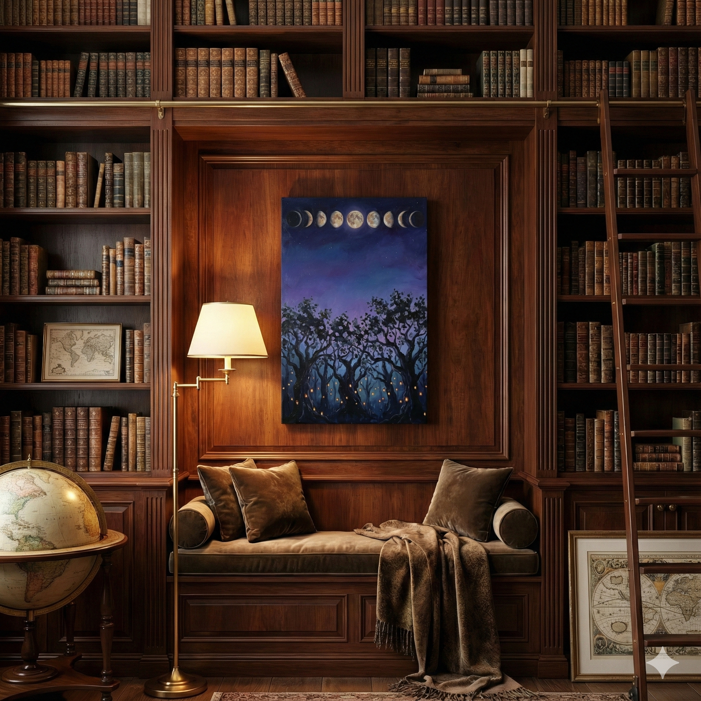 Moon Phases Over the Grove | Canvas Wall Art