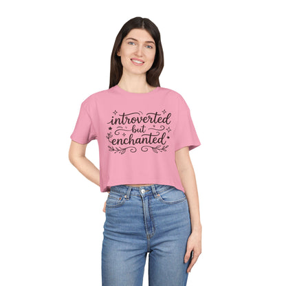 Introverted but Enchanted Cropped Shirt | Cozy Whimsical Gift for Introverts
