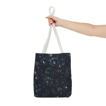 Celestial Flora | Dark Floral Tote Bag