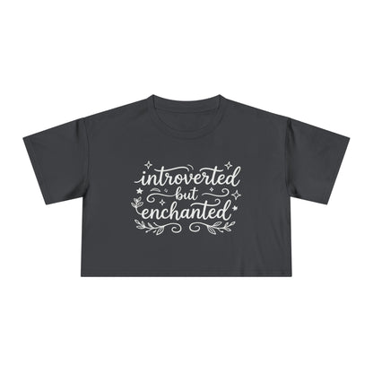 Introverted but Enchanted Cropped Shirt | Cozy Whimsical Gift for Introverts