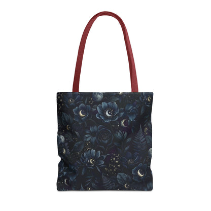 Celestial Flora | Dark Floral Tote Bag