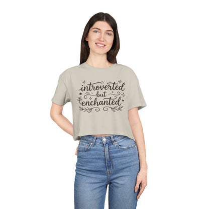 Introverted but Enchanted Cropped Shirt | Cozy Whimsical Gift for Introverts