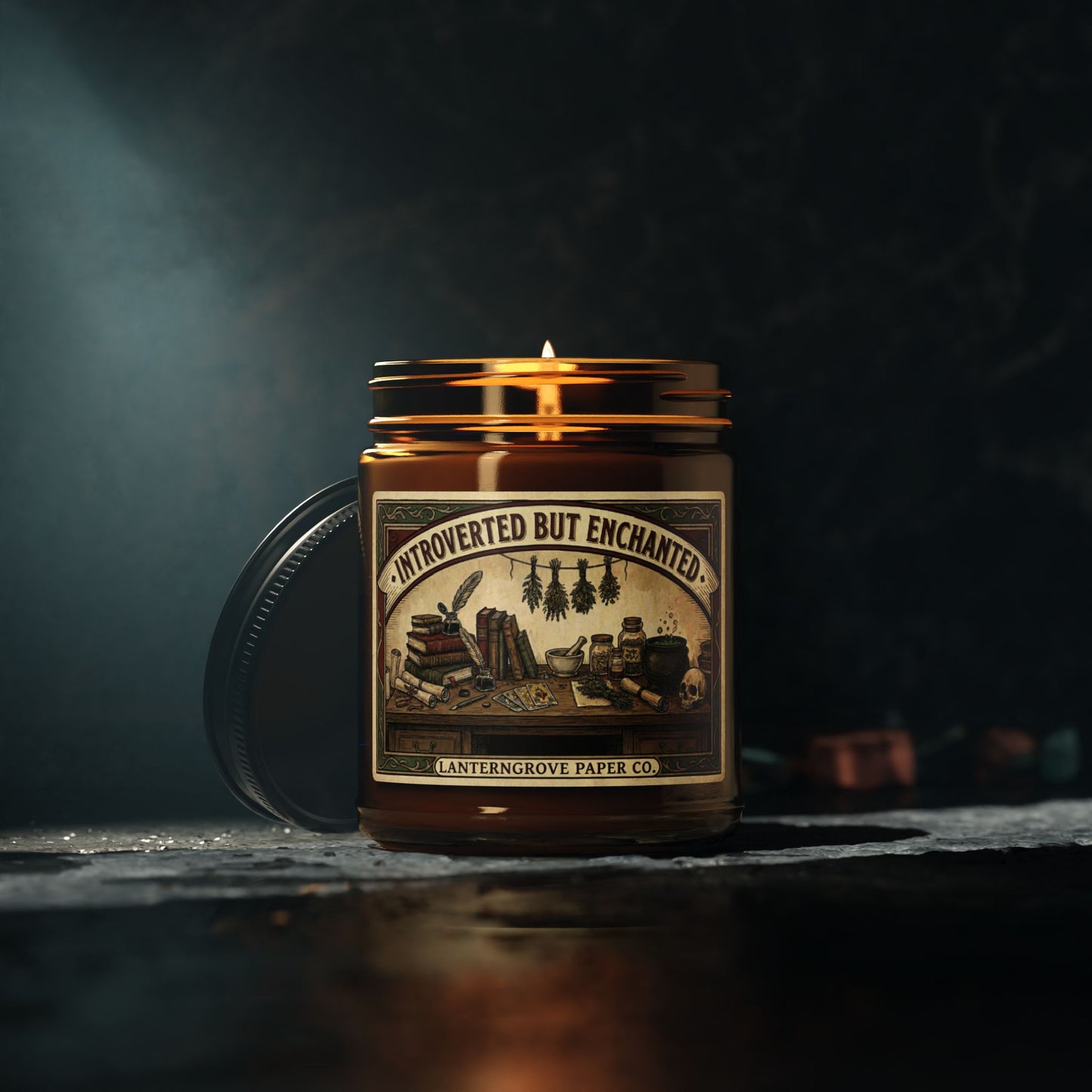 Introverted But Enchanted | Soy Candle | Amber Jar Aromatherapy Candle