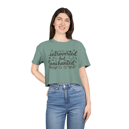 Introverted but Enchanted Cropped Shirt | Cozy Whimsical Gift for Introverts