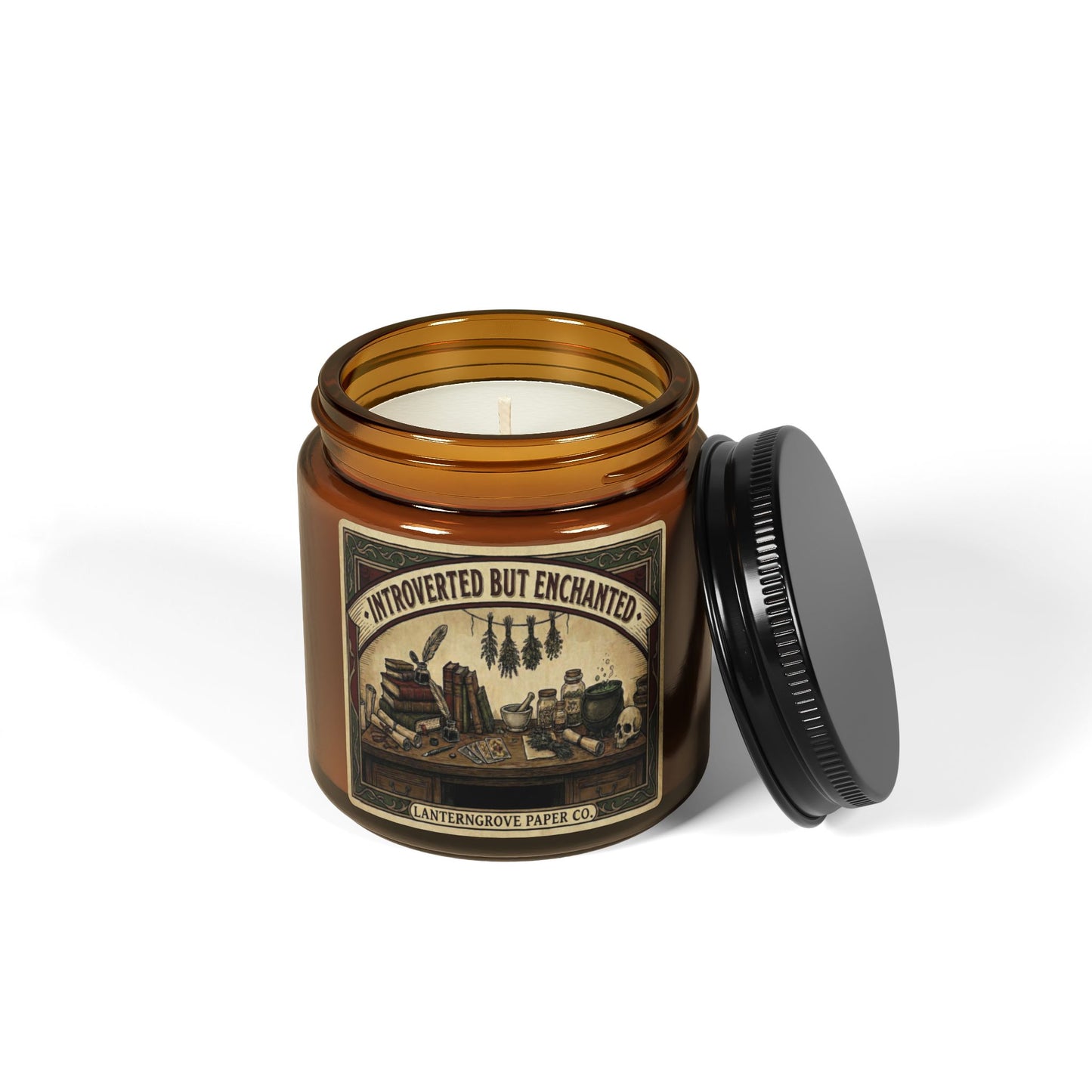 Introverted But Enchanted | Soy Candle | Amber Jar Aromatherapy Candle