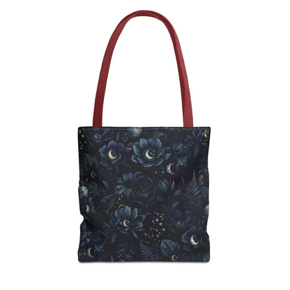 Celestial Flora | Dark Floral Tote Bag