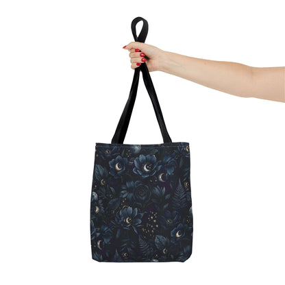 Celestial Flora | Dark Floral Tote Bag