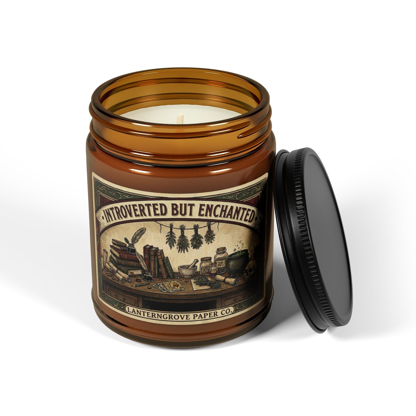 Introverted But Enchanted | Soy Candle | Amber Jar Aromatherapy Candle