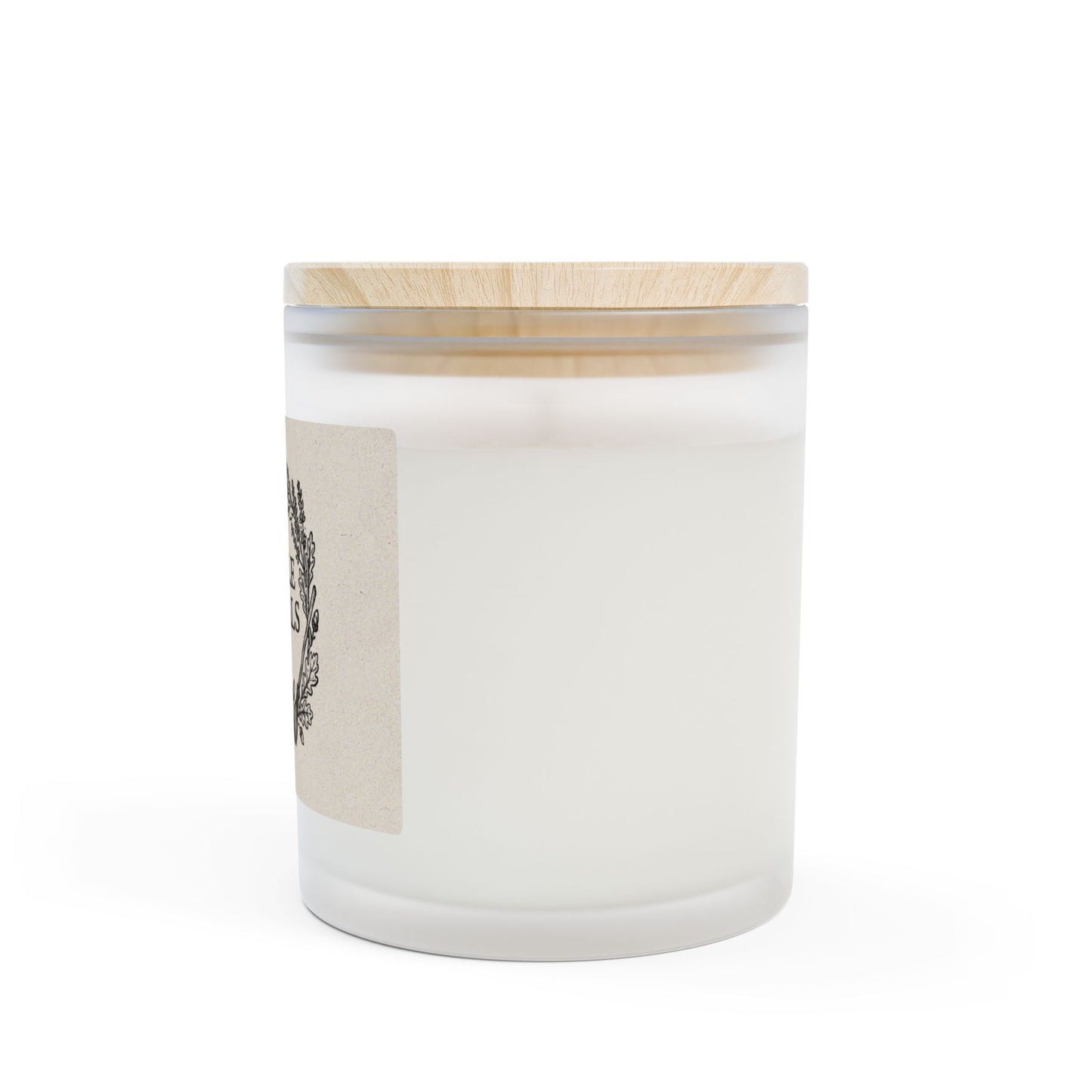 Simple Rituals | Frosted Glass Candle — 11oz Soy Scented Candle with Wooden Lid