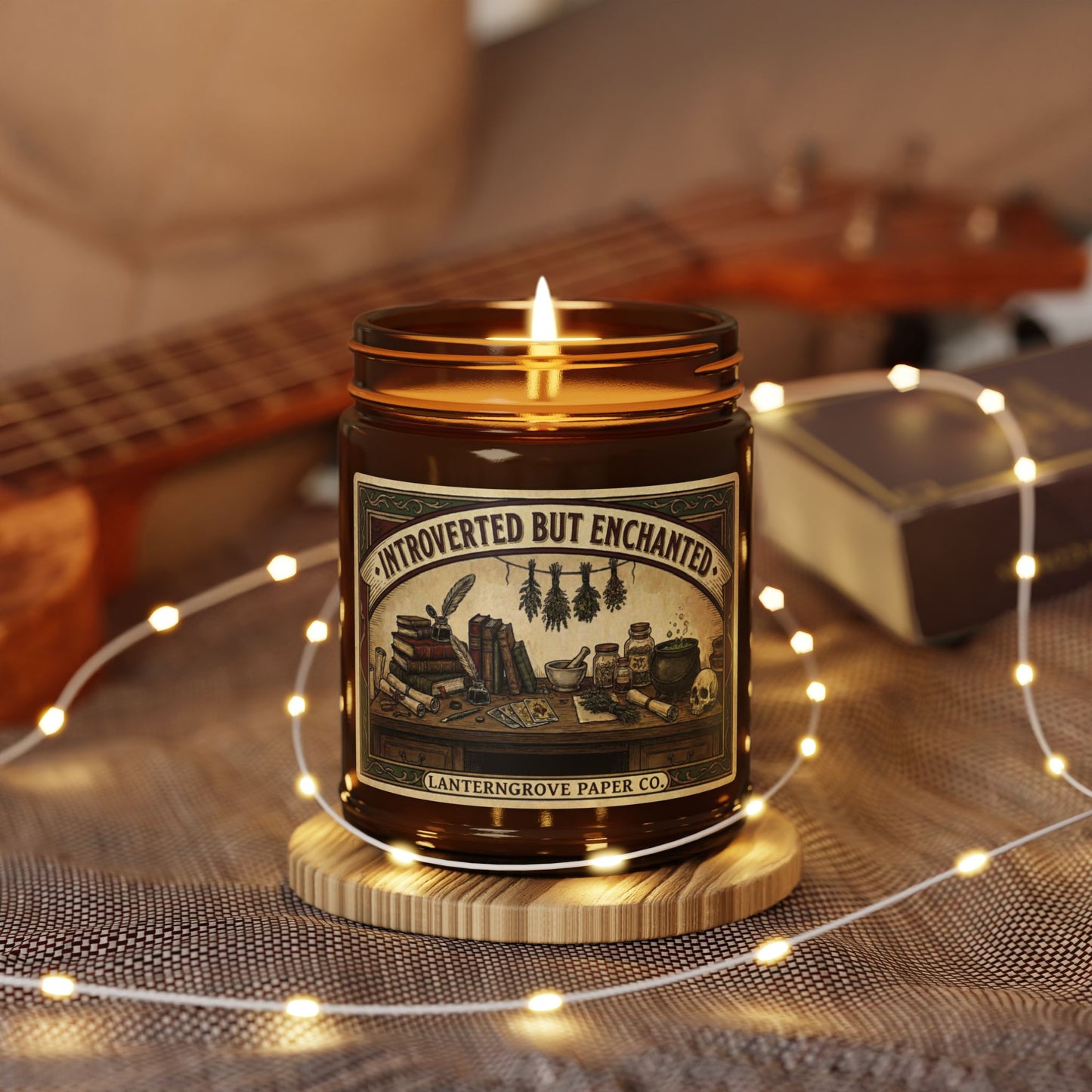 Introverted But Enchanted | Soy Candle | Amber Jar Aromatherapy Candle
