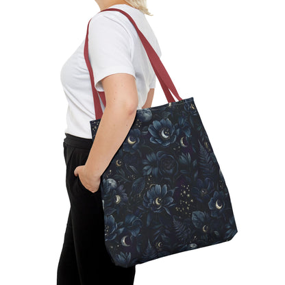 Celestial Flora | Dark Floral Tote Bag