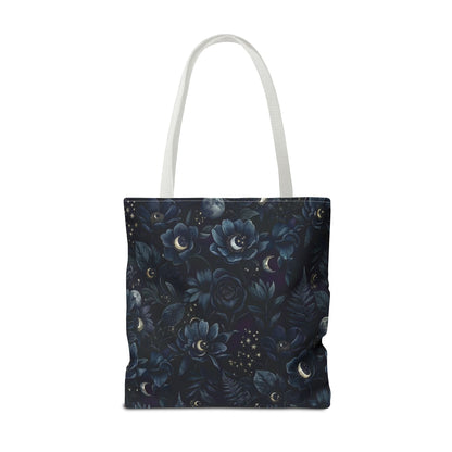 Celestial Flora | Dark Floral Tote Bag