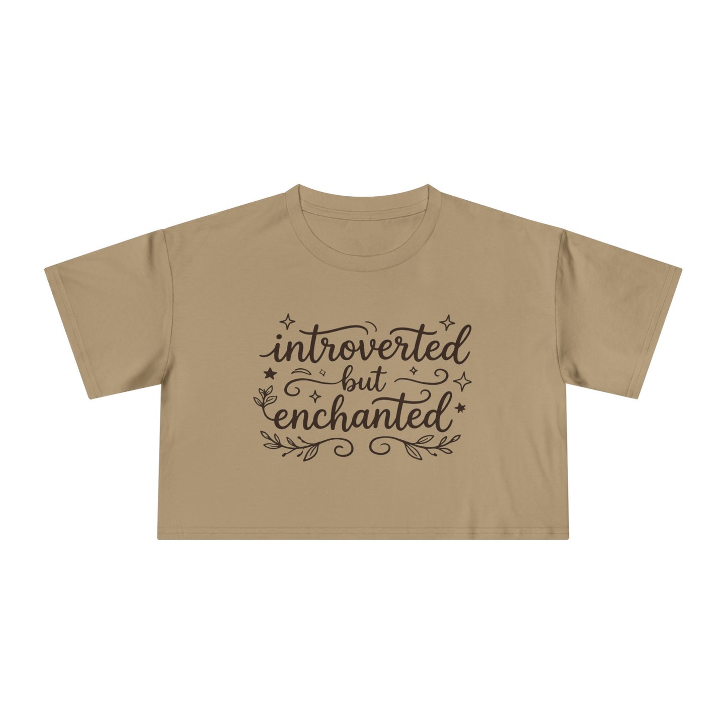 Introverted but Enchanted Cropped Shirt | Cozy Whimsical Gift for Introverts