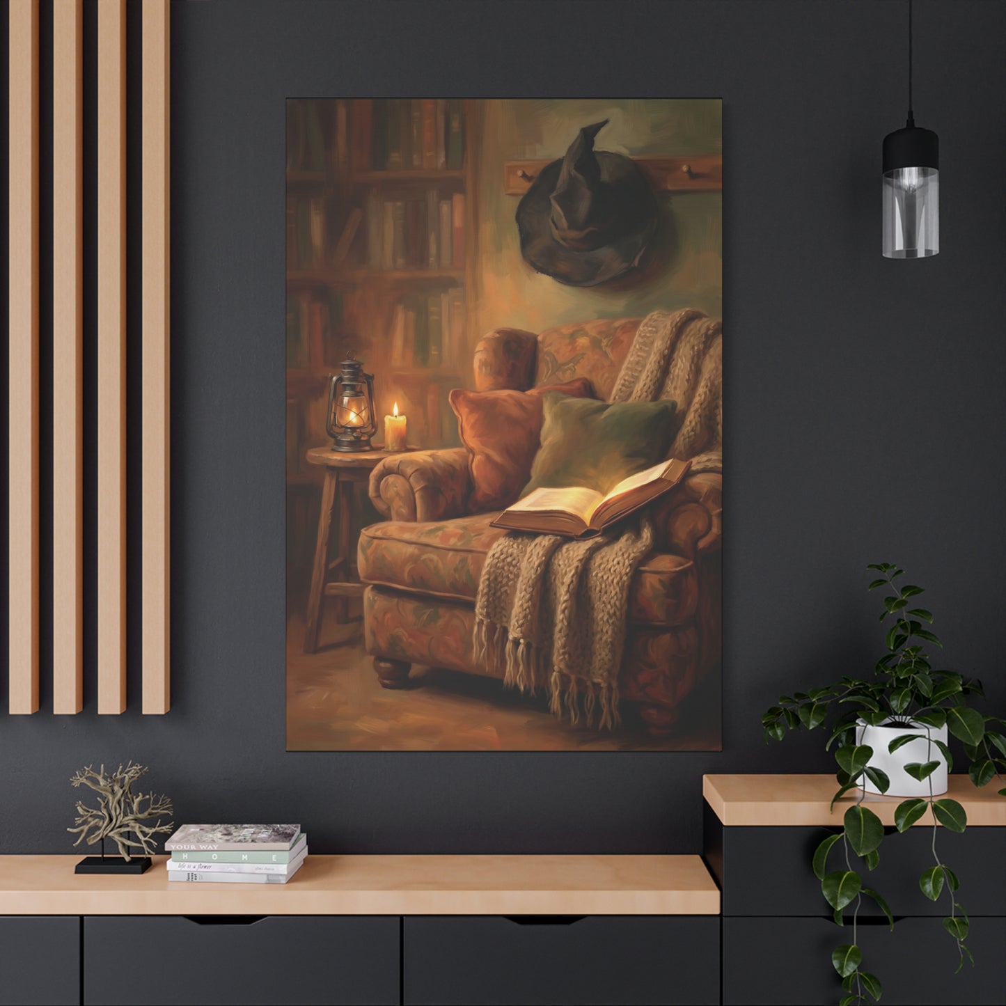 The Reading Witch's Armchair | Stretched Matte Canvas