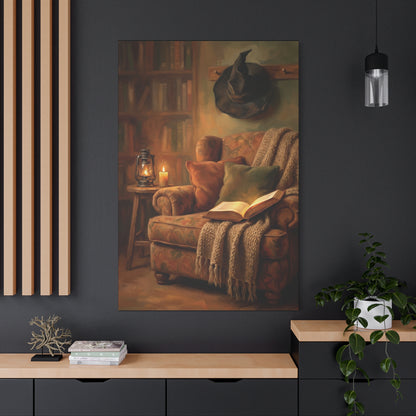 The Reading Witch's Armchair | Stretched Matte Canvas