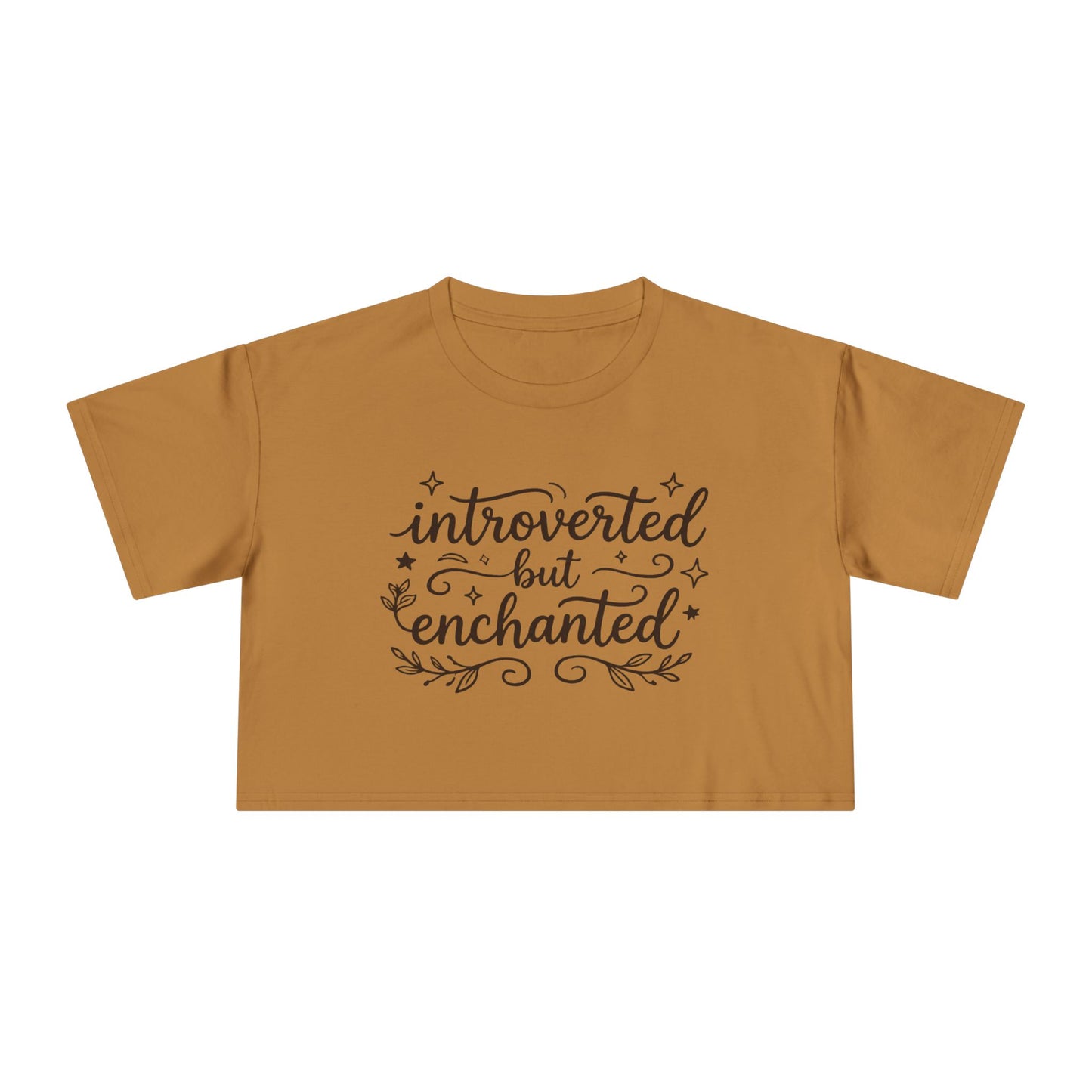 Introverted but Enchanted Cropped Shirt | Cozy Whimsical Gift for Introverts