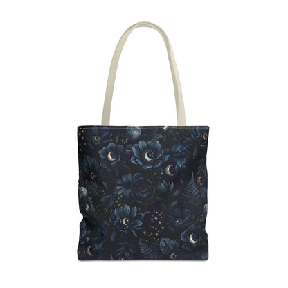 Celestial Flora | Dark Floral Tote Bag