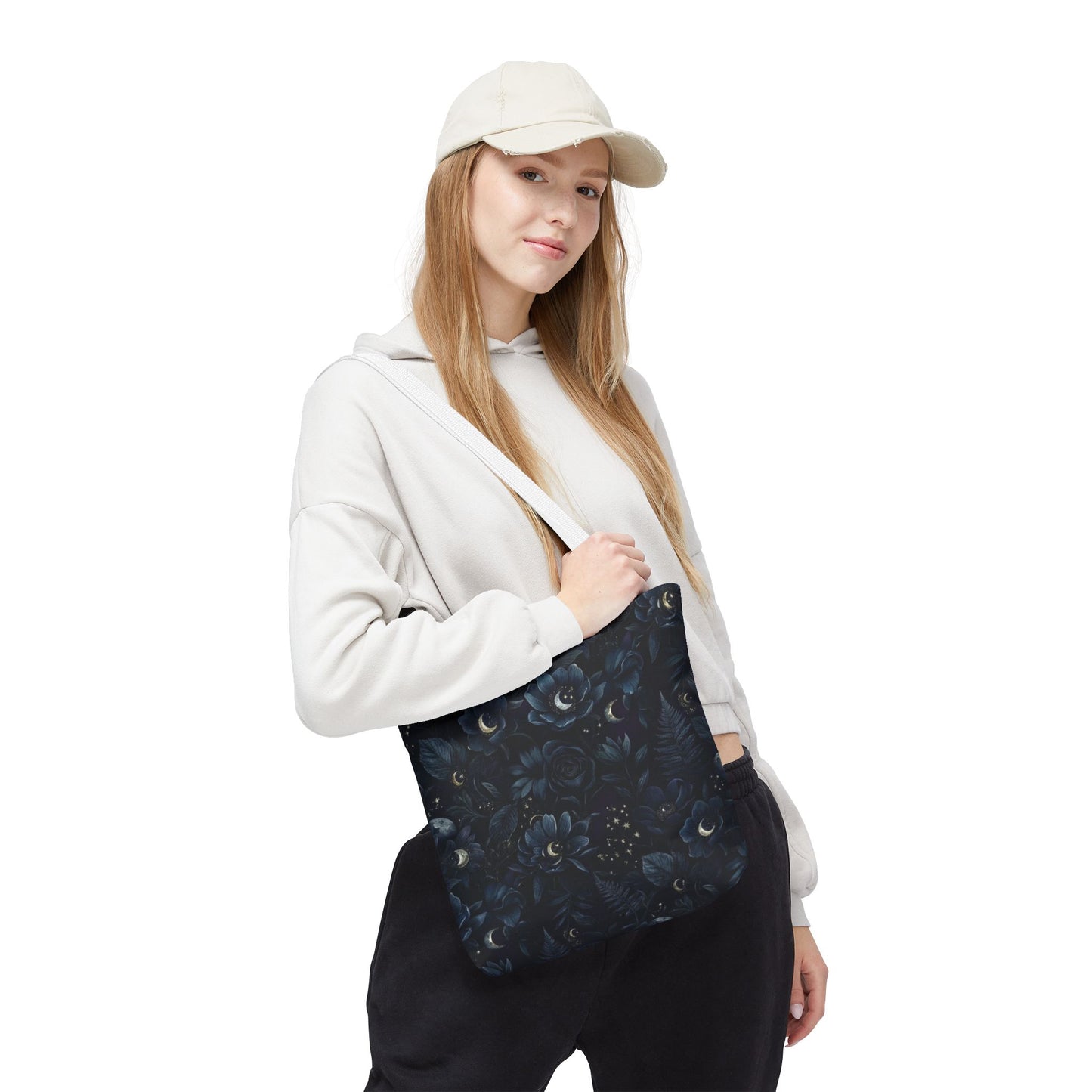 Celestial Flora | Dark Floral Tote Bag