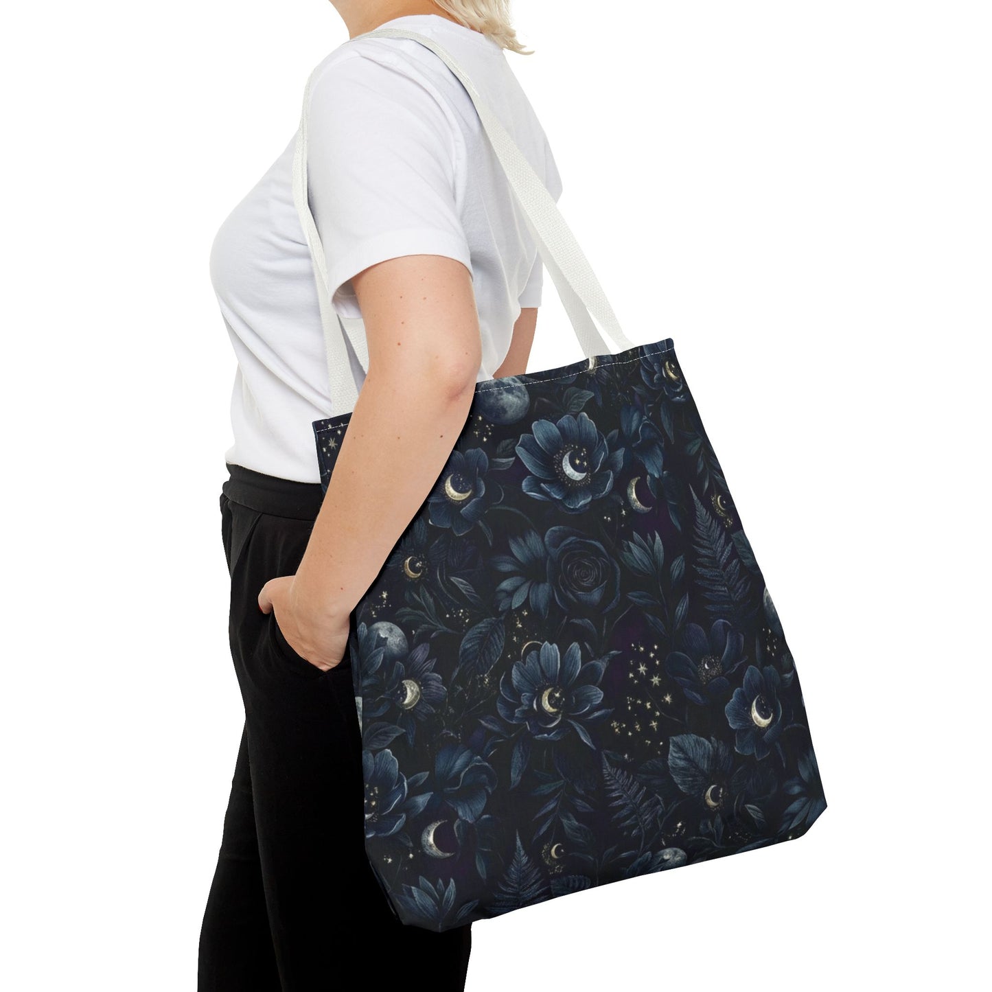 Celestial Flora | Dark Floral Tote Bag