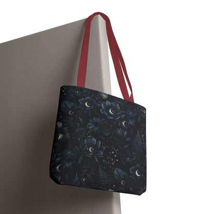 Celestial Flora | Dark Floral Tote Bag