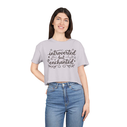 Introverted but Enchanted Cropped Shirt | Cozy Whimsical Gift for Introverts