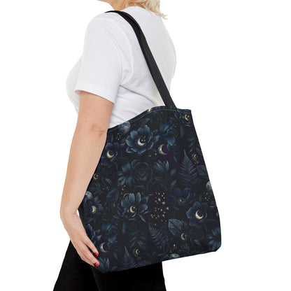 Celestial Flora | Dark Floral Tote Bag