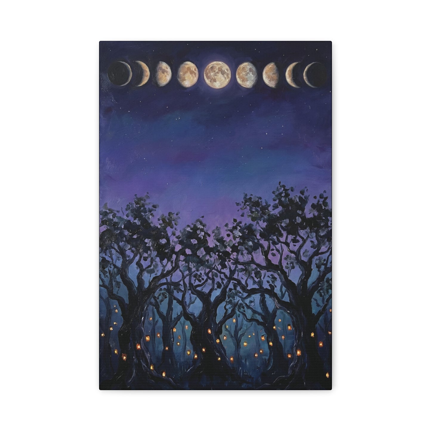 Moon Phases Over the Grove | Canvas Wall Art