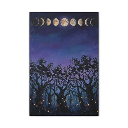 Moon Phases Over the Grove | Canvas Wall Art